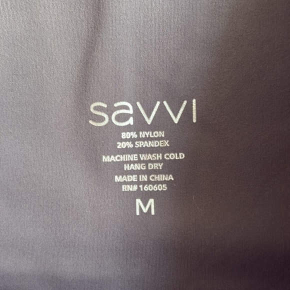 New SAVVI Leggings Compression High Rise  Waist Medium Gray - Picture 3 of 5